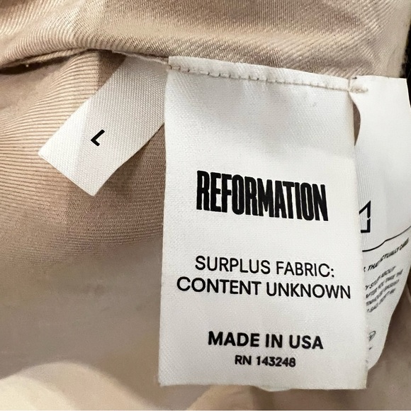 🛑SOLDREFORMATION Brixton Coat in Cream Size L - Picture 12 of 14